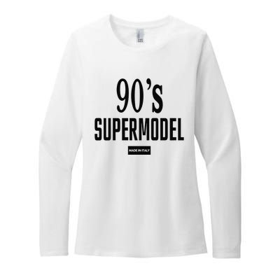 Funny 90S Supermodel Vintage Trendy Womens CVC Long Sleeve Shirt