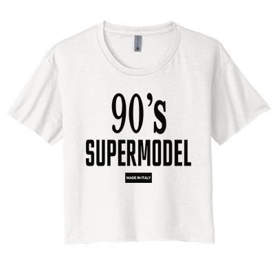 Funny 90S Supermodel Vintage Trendy Women's Crop Top Tee