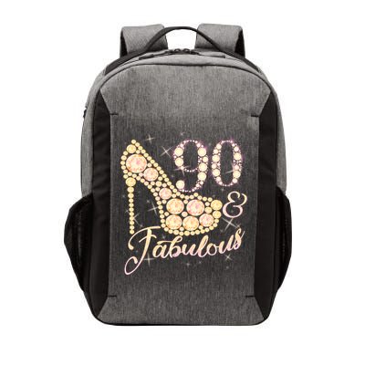Fabulous & 90 Sparkly Heel 90th Birthday Vector Backpack