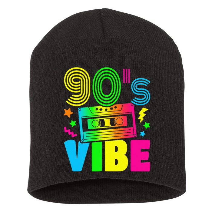 Funny 90s Vibe Retro 1990s 90s Styles Costume Party Outfit Short Acrylic Beanie