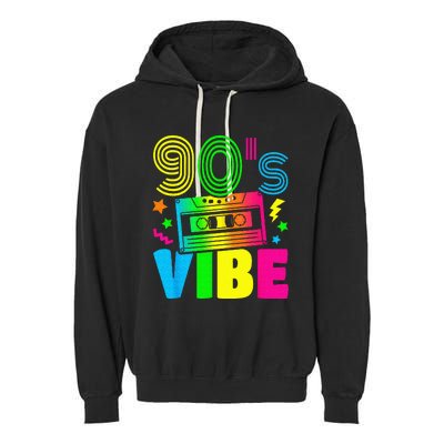 Funny 90s Vibe Retro 1990s 90s Styles Costume Party Outfit Garment-Dyed Fleece Hoodie