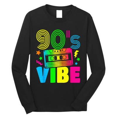 Funny 90s Vibe Retro 1990s 90s Styles Costume Party Outfit Long Sleeve Shirt