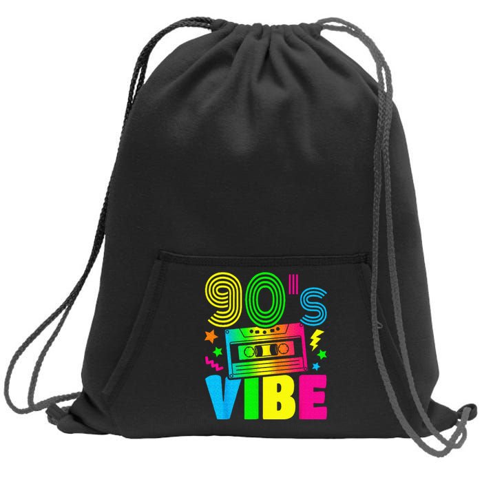 Funny 90s Vibe Retro 1990s 90s Styles Costume Party Outfit Sweatshirt Cinch Pack Bag