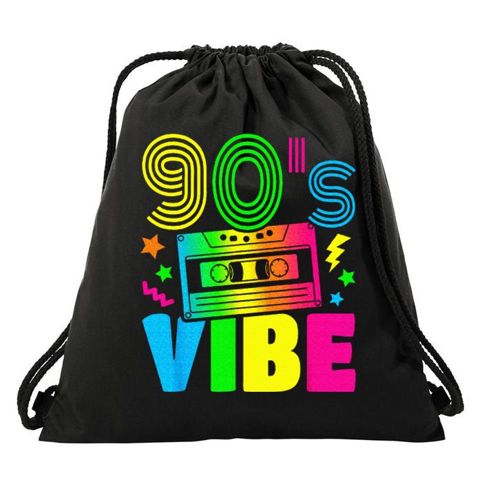 Funny 90s Vibe Retro 1990s 90s Styles Costume Party Outfit Drawstring Bag