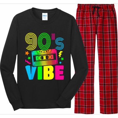 Funny 90s Vibe Retro 1990s 90s Styles Costume Party Outfit Long Sleeve Pajama Set