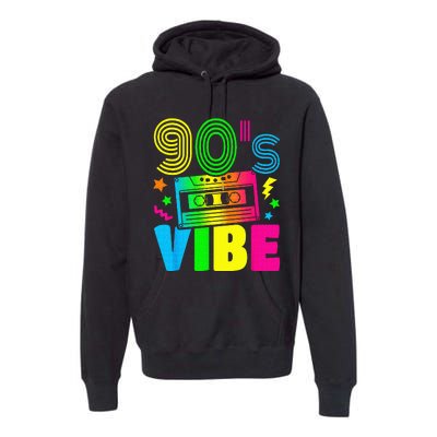 Funny 90s Vibe Retro 1990s 90s Styles Costume Party Outfit Premium Hoodie