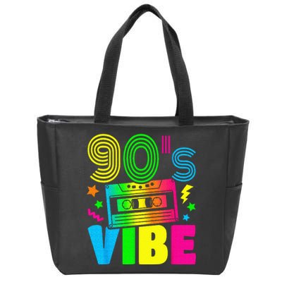 Funny 90s Vibe Retro 1990s 90s Styles Costume Party Outfit Zip Tote Bag