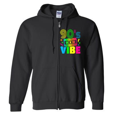 Funny 90s Vibe Retro 1990s 90s Styles Costume Party Outfit Full Zip Hoodie