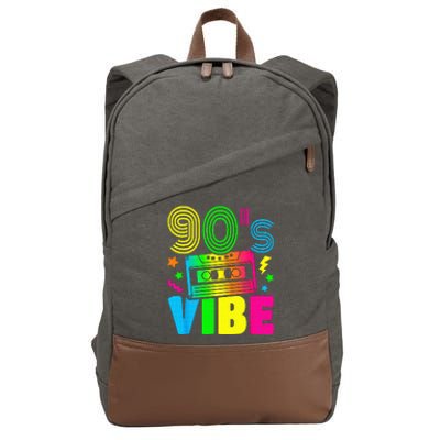 Funny 90s Vibe Retro 1990s 90s Styles Costume Party Outfit Cotton Canvas Backpack