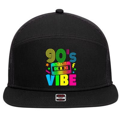 Funny 90s Vibe Retro 1990s 90s Styles Costume Party Outfit 7 Panel Mesh Trucker Snapback Hat