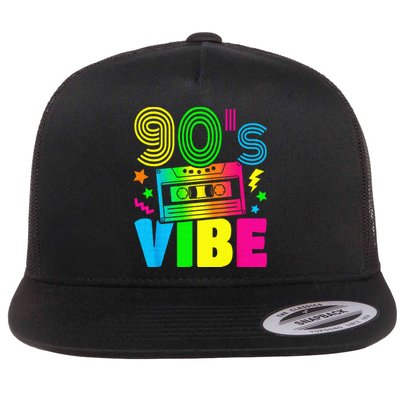 Funny 90s Vibe Retro 1990s 90s Styles Costume Party Outfit Flat Bill Trucker Hat