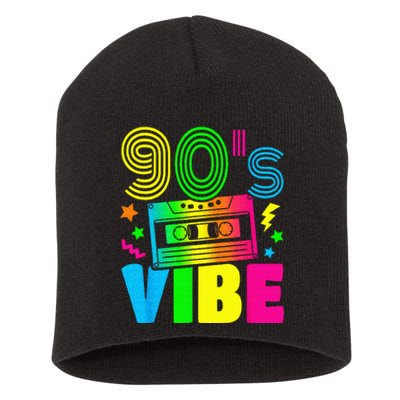 Funny 90s Vibe Retro 1990s 90s Styles Costume Party Outfit Short Acrylic Beanie