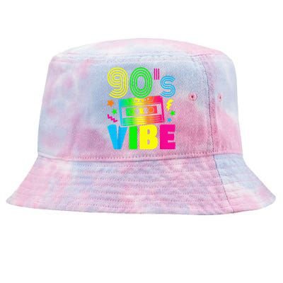 Funny 90s Vibe Retro 1990s 90s Styles Costume Party Outfit Tie-Dyed Bucket Hat