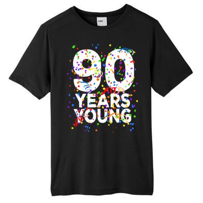 Funny 90 Years Young Happy 90th Birthday Cute Gift Great Gift Tall Fusion ChromaSoft Performance T-Shirt