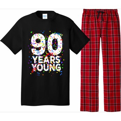 Funny 90 Years Young Happy 90th Birthday Cute Gift Great Gift Pajama Set