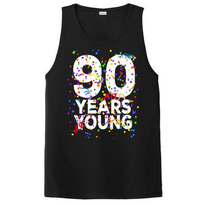 Funny 90 Years Young Happy 90th Birthday Cute Gift Great Gift PosiCharge Competitor Tank