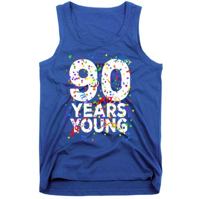 Funny 90 Years Young Happy 90th Birthday Cute Gift Great Gift Tank Top