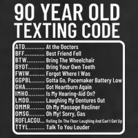 Funny 90 Year Old Texting Code Birthday Cool Comfort Performance Bucket Hat
