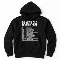 Funny 90 Year Old Texting Code Birthday Hoodie