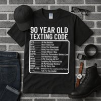 Funny 90 Year Old Texting Code Birthday Tall T-Shirt