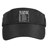 Funny 90 Year Old Texting Code Birthday Adult Drive Performance Visor