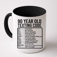 Funny 90 Year Old Texting Code Birthday Mug