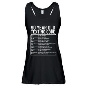 Funny 90 Year Old Texting Code Birthday Ladies Essential Flowy Tank