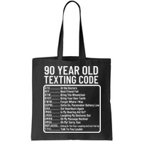 Funny 90 Year Old Texting Code Birthday Bag