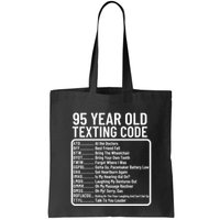 Funny 95 Year Old Texting Code Birthday Bag