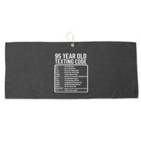 Funny 95 Year Old Texting Code Birthday Large Microfiber Waffle Golf Towel
