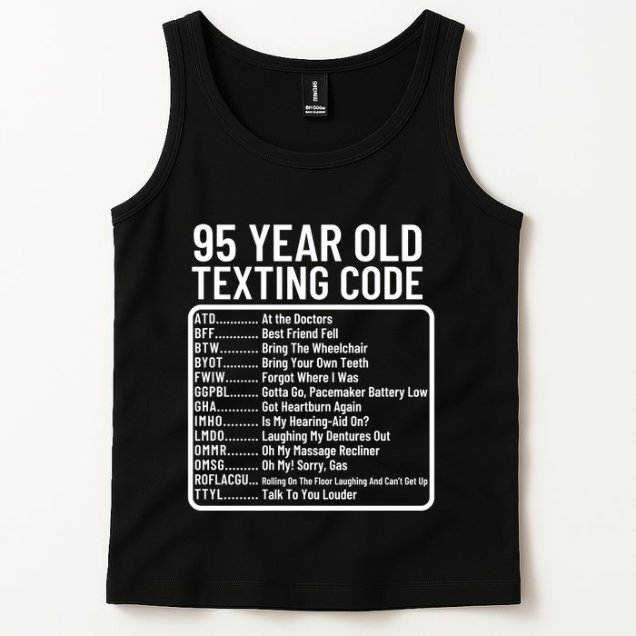 Funny 95 Year Old Texting Code Birthday Tank Top