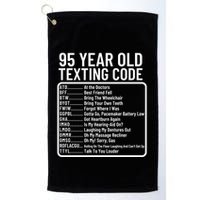 Funny 95 Year Old Texting Code Birthday Golf Towel