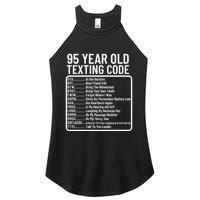 Funny 95 Year Old Texting Code Birthday Women's Perfect Tri Rocker Tank