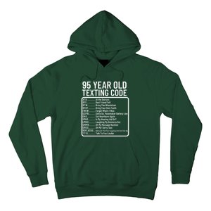 Funny 95 Year Old Texting Code Birthday Hoodie