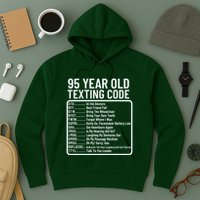 Funny 95 Year Old Texting Code Birthday Hoodie
