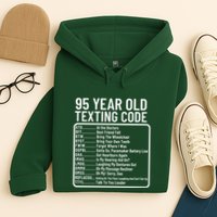 Funny 95 Year Old Texting Code Birthday Hoodie