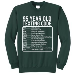 Funny 95 Year Old Texting Code Birthday Sweatshirt