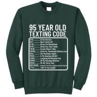 Funny 95 Year Old Texting Code Birthday Sweatshirt