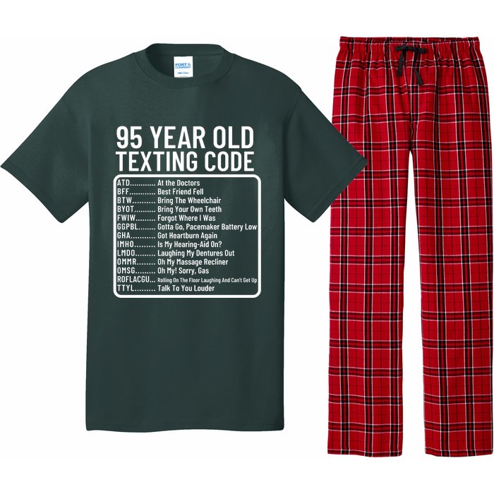 Funny 95 Year Old Texting Code Birthday Pajama Set