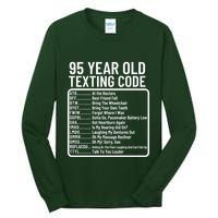 Funny 95 Year Old Texting Code Birthday Tall Long Sleeve T-Shirt