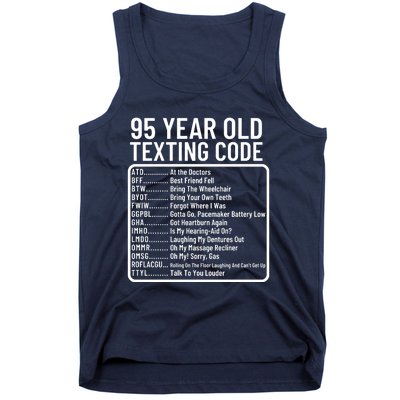 Funny 95 Year Old Texting Code Birthday Tank Top