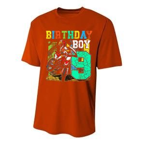 Funny 9 Years Old Birthday Dirt Bike Motorcycle Bday Performance Sprint T-Shirt