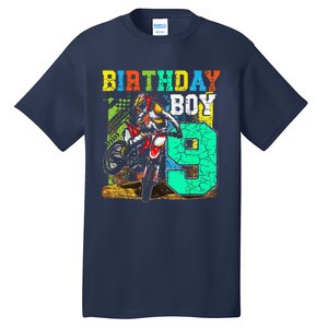 Funny 9 Years Old Birthday Dirt Bike Motorcycle Bday Tall T-Shirt