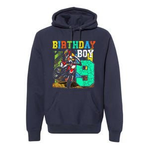 Funny 9 Years Old Birthday Dirt Bike Motorcycle Bday Premium Hoodie