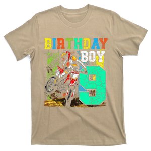 Funny 9 Years Old Birthday Dirt Bike Motorcycle Bday T-Shirt