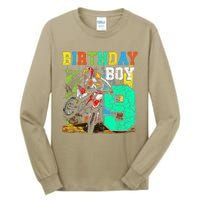 Funny 9 Years Old Birthday Dirt Bike Motorcycle Bday Tall Long Sleeve T-Shirt