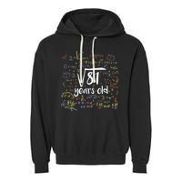 Funny 9 Year Old Birthday Square Root Of 81 Math Garment-Dyed Fleece Hoodie