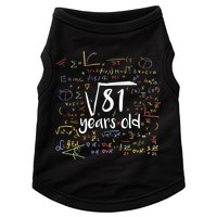 Funny 9 Year Old Birthday Square Root Of 81 Math Doggie Tank