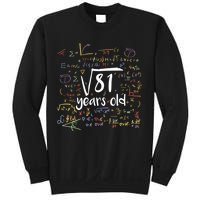 Funny 9 Year Old Birthday Square Root Of 81 Math Sweatshirt