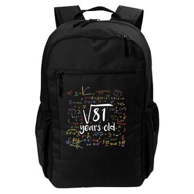 Funny 9 Year Old Birthday Square Root Of 81 Math Daily Commute Backpack